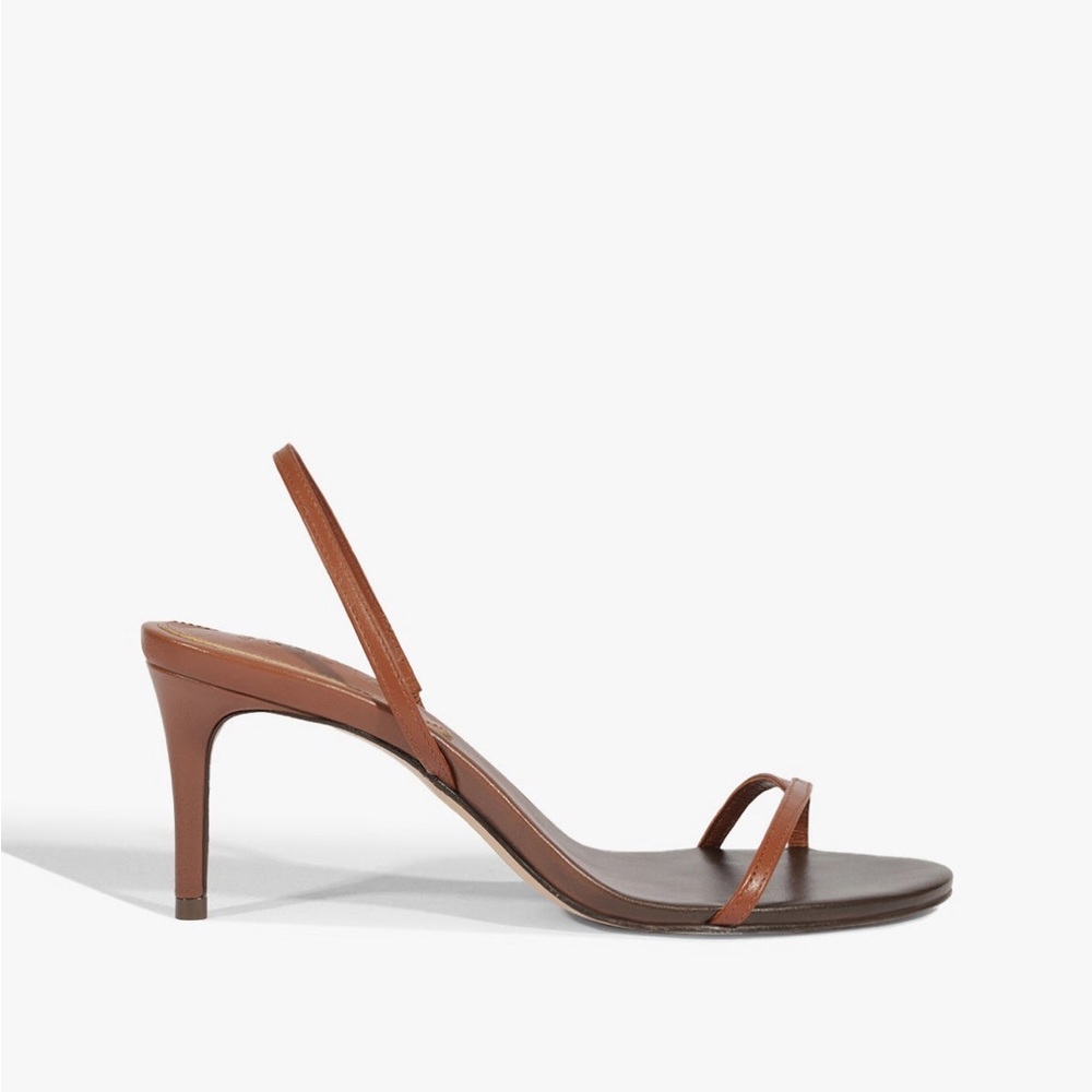 SCHUTZ DIANA MID SANDAL IN BROWN | LIKE NEW